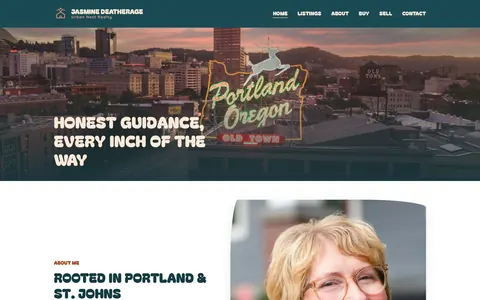 Homepage of the Jasmine Deatherage website