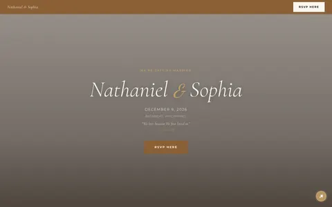 Homepage of the Nathaniel & Sophia website
